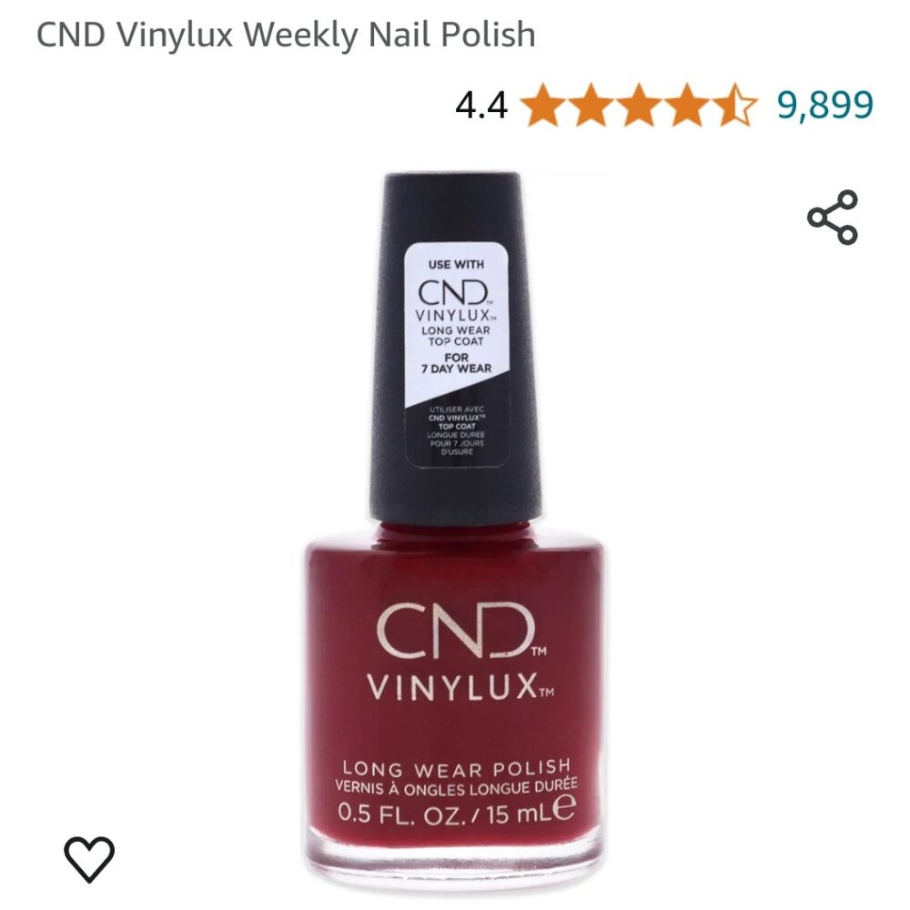 *NEW* CND VINYLUX LONG WEAR NAIL POLISH